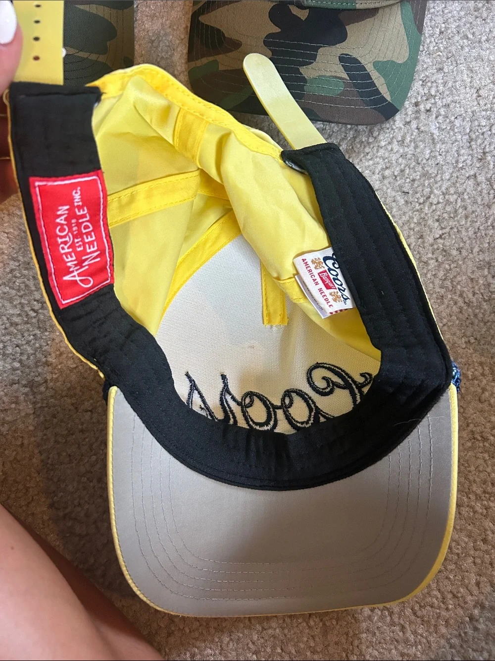 American Needle Yellow Coors Rope-Trim Trucker Hat